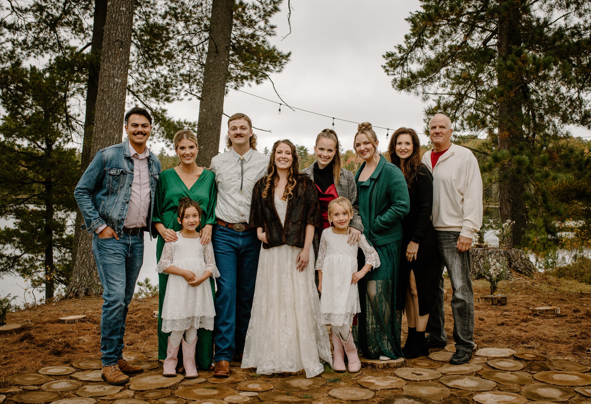 Family Portraits at the Rustic Pinecrest Northwoods in Republic Michigan